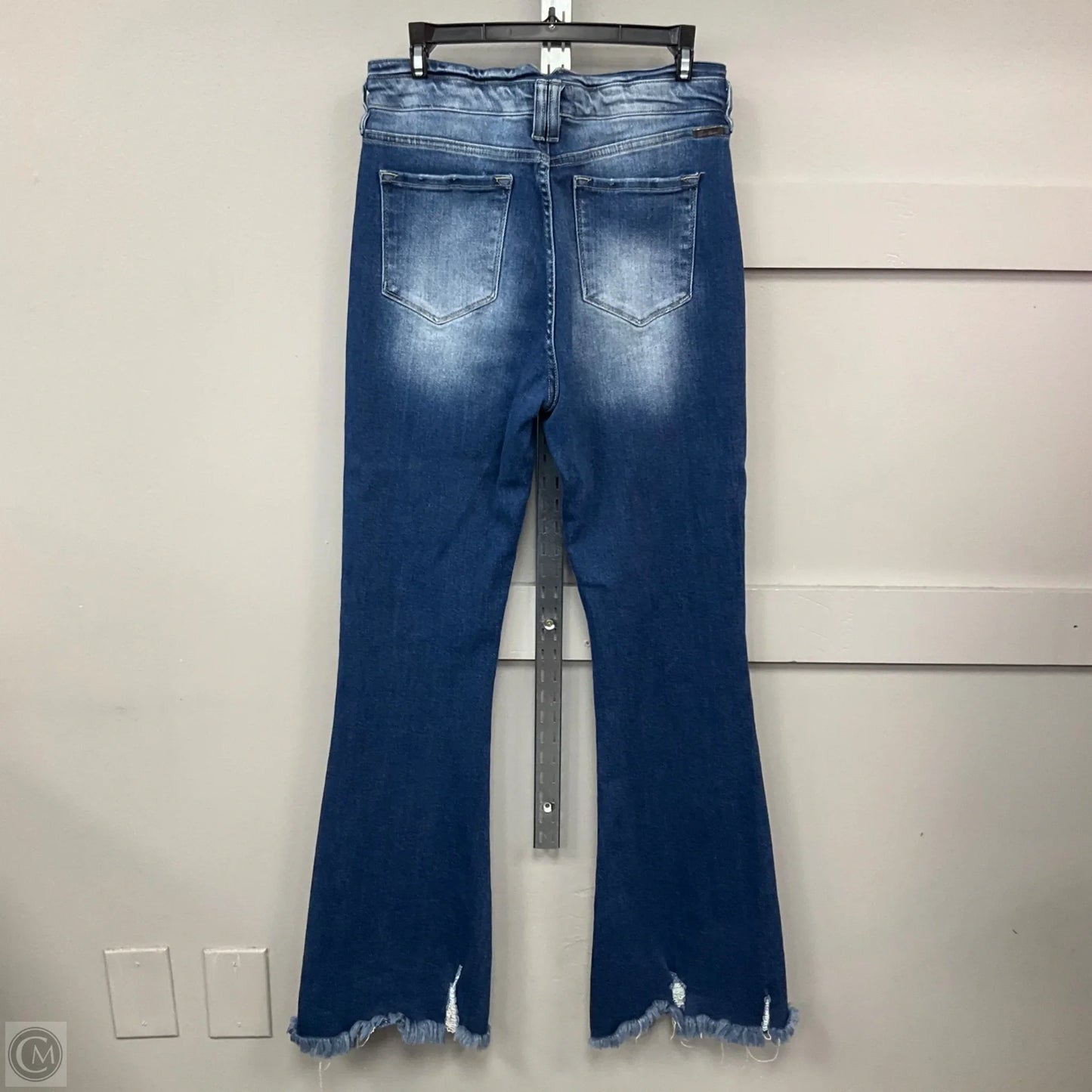 Jeans Flared By Kancan In Blue Denim, Size: 8