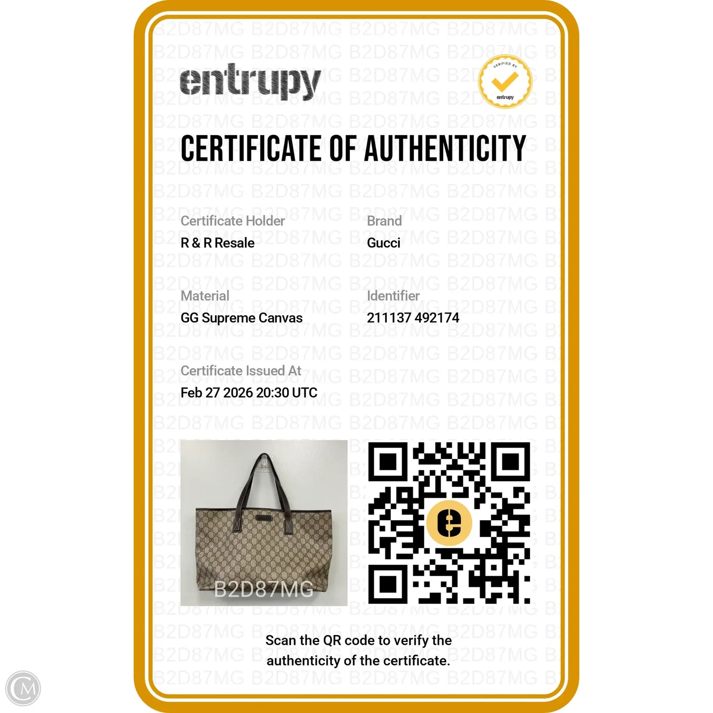 Tote Luxury Designer By Gucci, Size: Medium