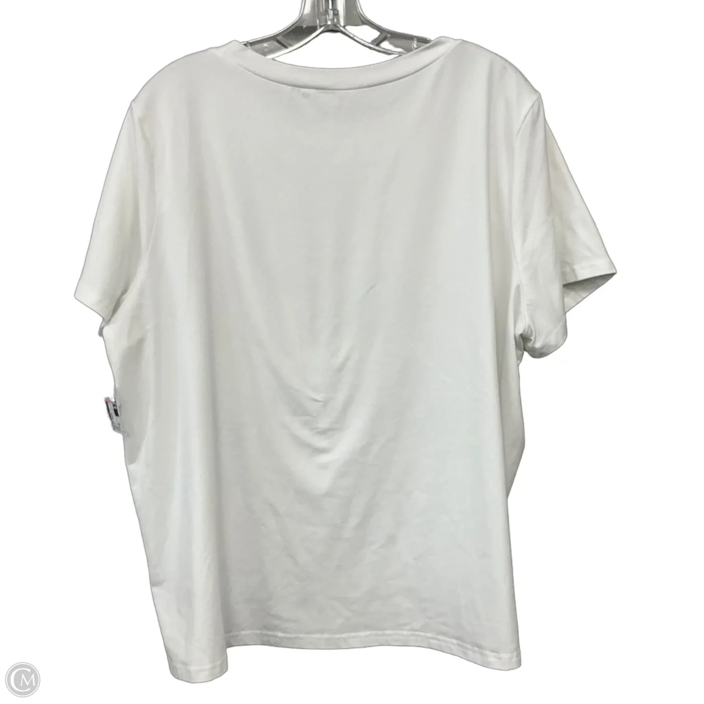 Top Short Sleeve Basic By Shein In White, Size: 2x