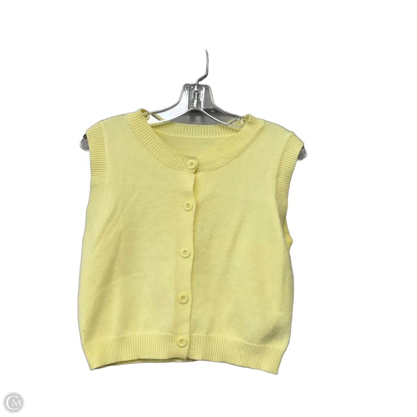 Vest Sweater By Shein In Yellow, Size: M