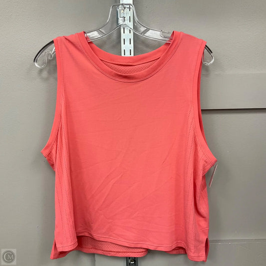Athletic Tank Top By Lululemon In Coral, Size: Xl