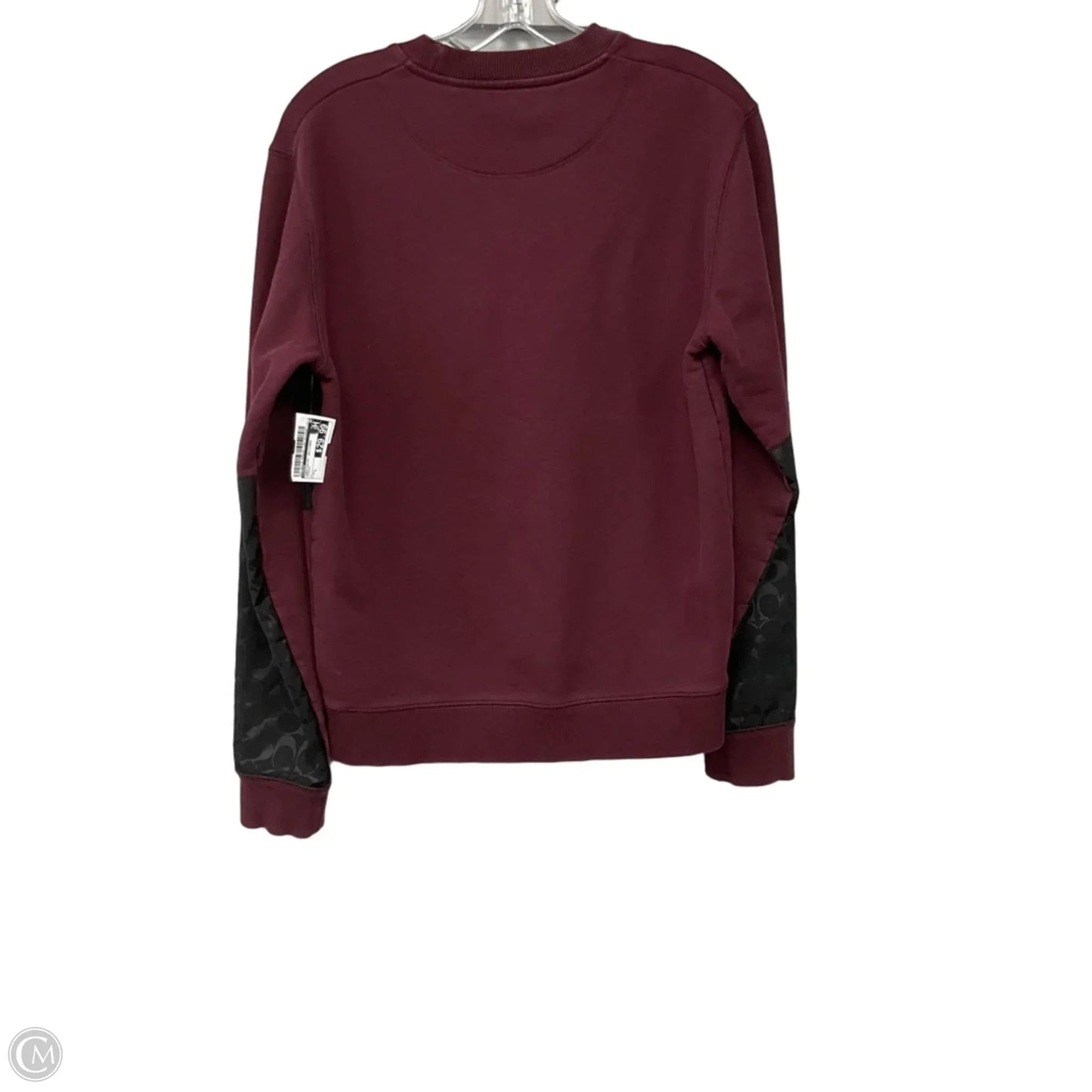 Sweatshirt Designer By Coach In Maroon, Size: L
