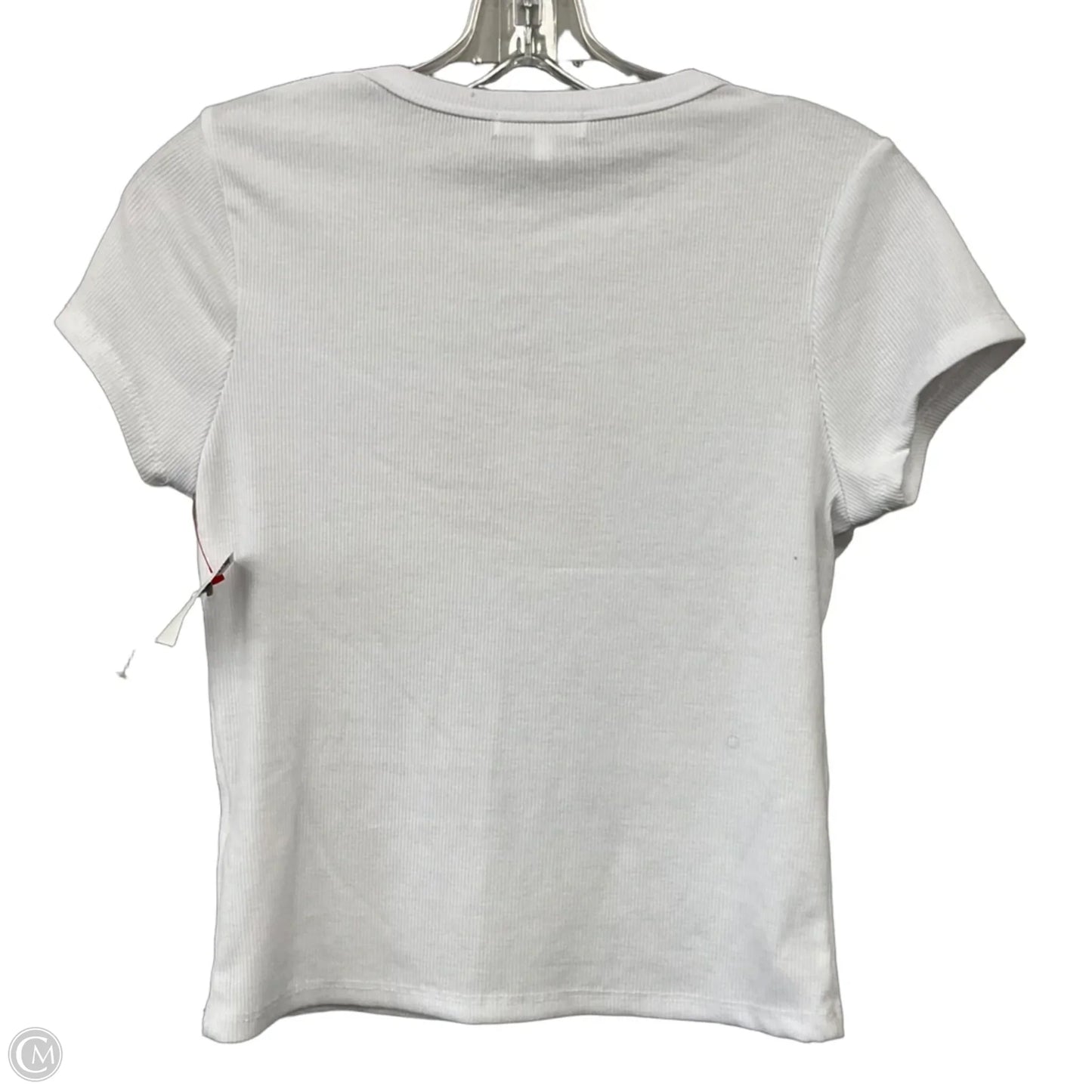 Top Short Sleeve Basic By Clothes Mentor In White, Size: L
