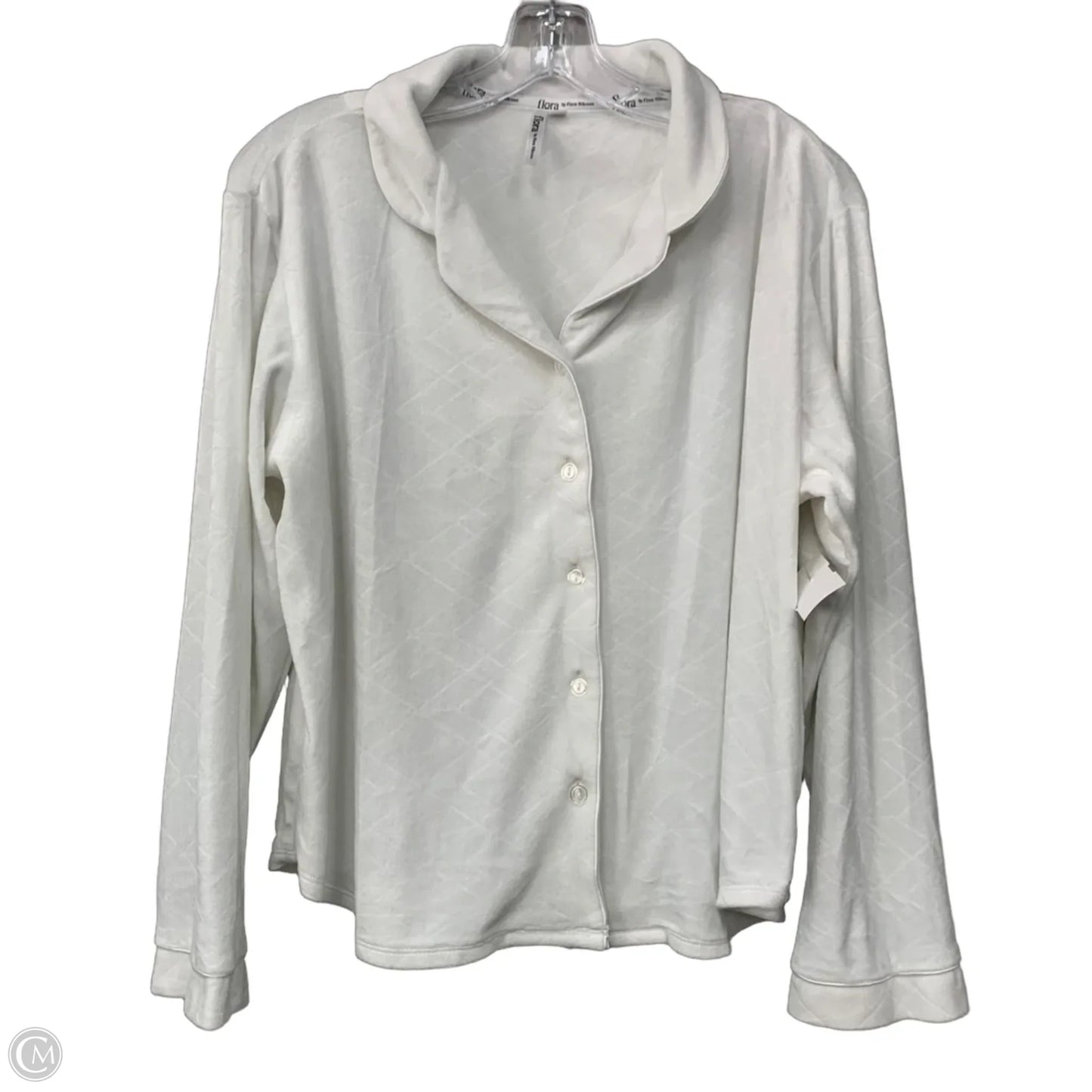 Top Long Sleeve By Flora Nikrooz In White, Size: M