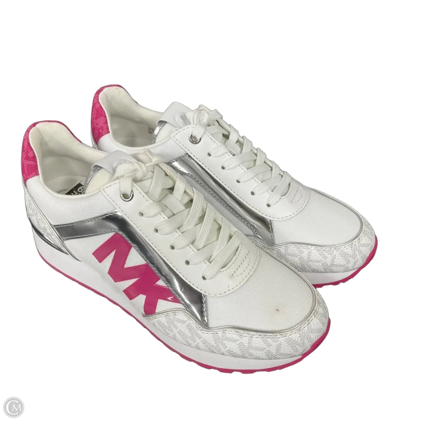 Shoes Designer By Michael Kors In Pink & White, Size: 6