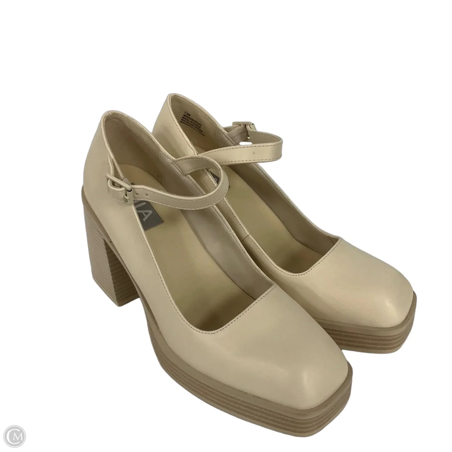 Shoes Heels Block By Mia In Cream, Size: 7.5
