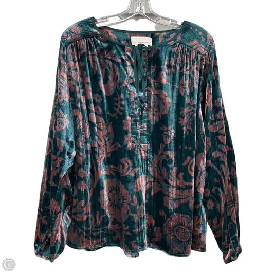 Top Long Sleeve By Anthropologie In Multi-colored, Size: L