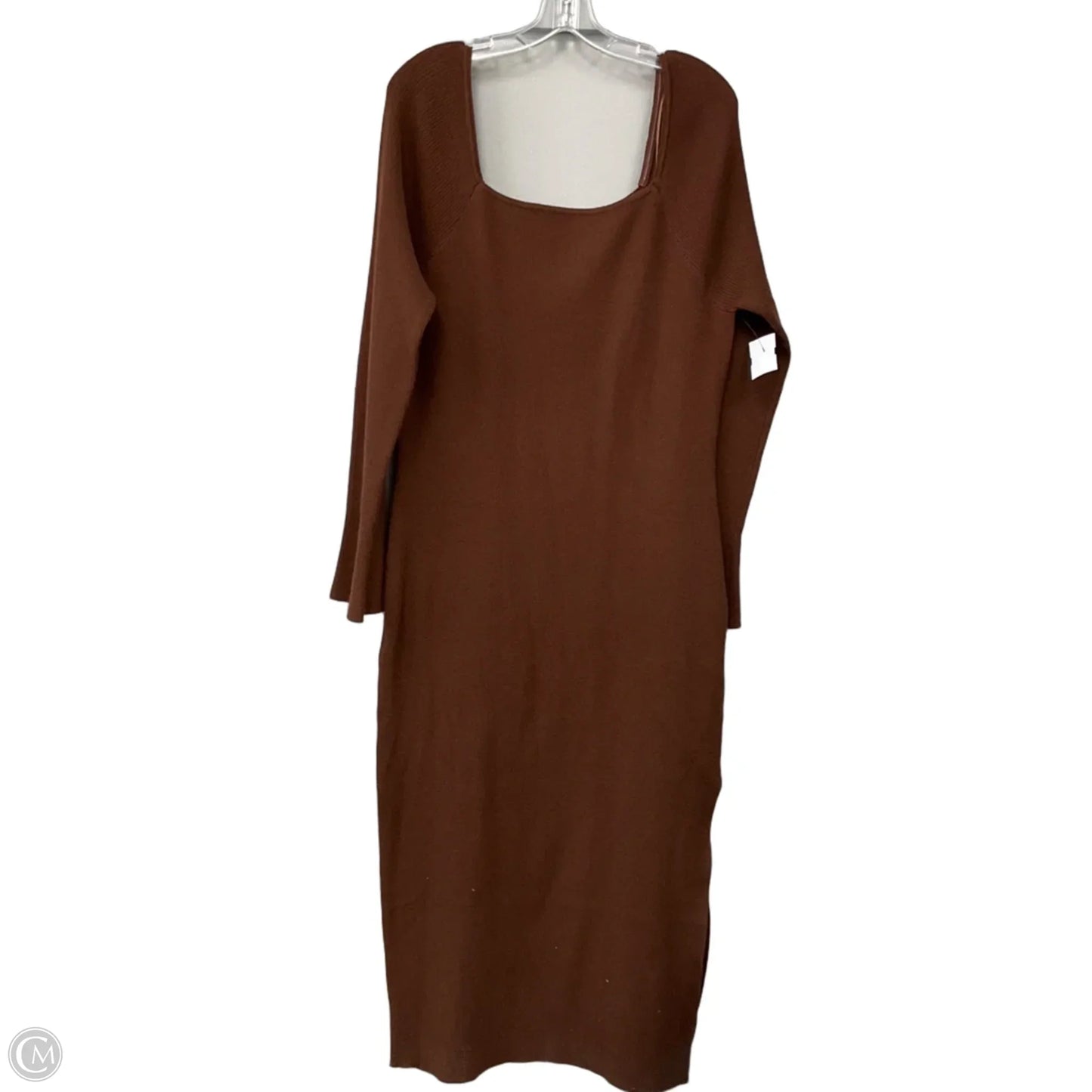 Dress Casual Midi By Arula In Brown, Size: 3x