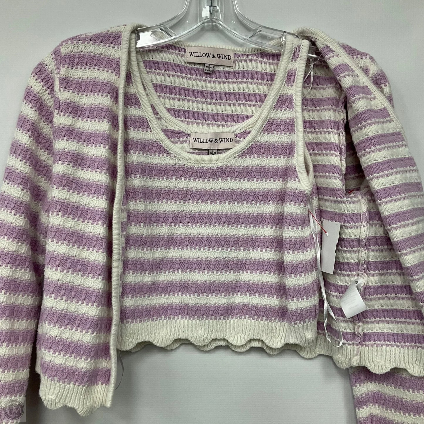 Top 2pc Sleeveless By Willow and Wind In Purple, Size: S