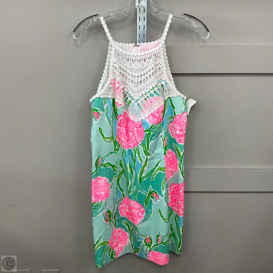 Dress Designer By Lilly Pulitzer In Green & Pink, Size: 6