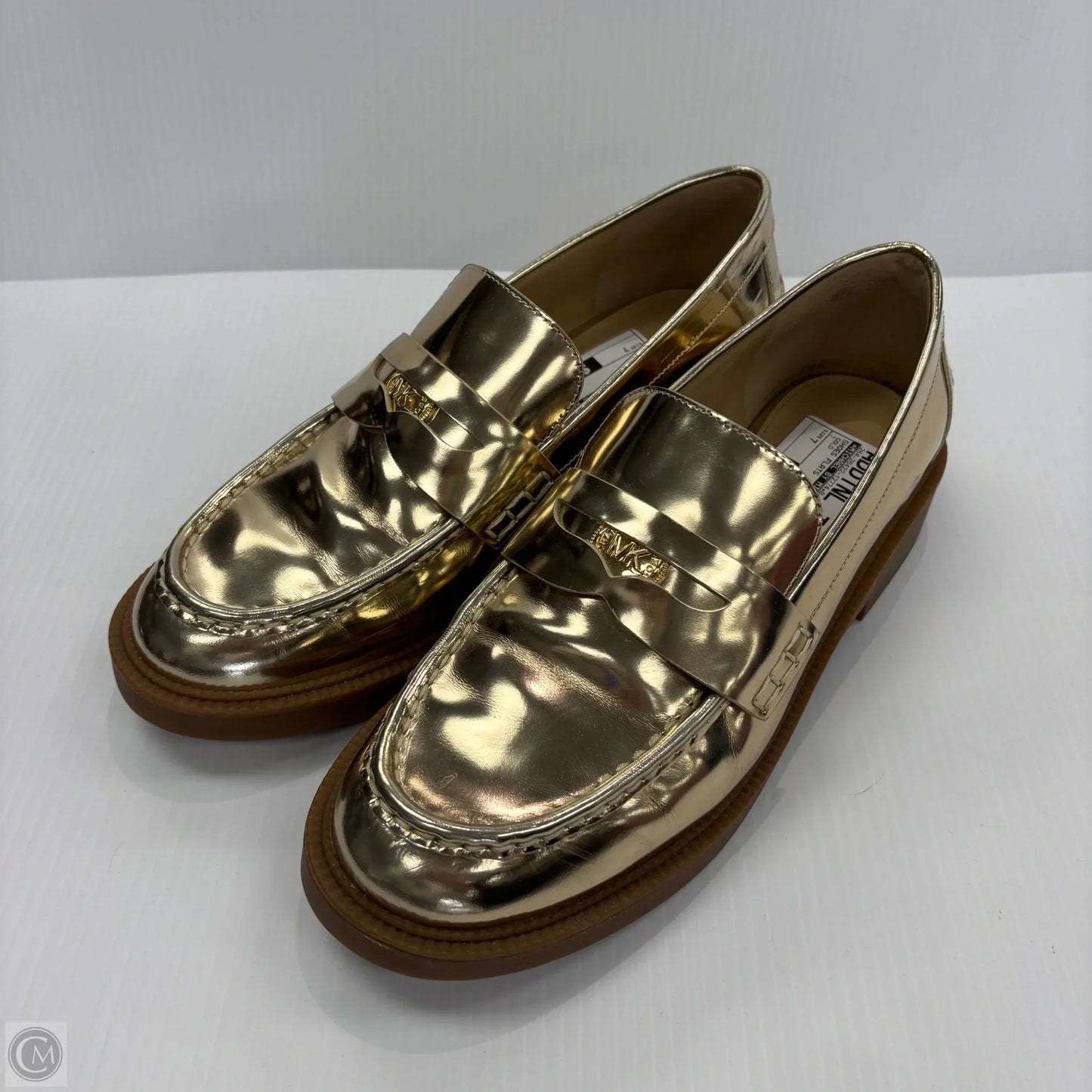 Shoes Flats By Michael By Michael Kors In Gold, Size: 7
