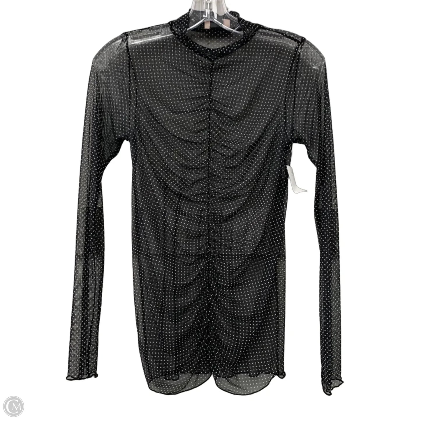 Top Long Sleeve By Willow & Root In Polkadot Pattern, Size: M