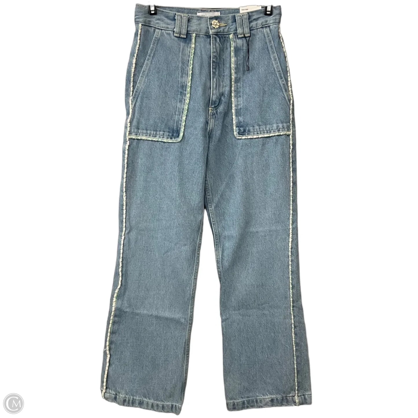 Jeans Wide Leg By Zara In Blue Denim, Size: 2