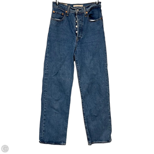 Jeans Straight By Levis In Blue Denim, Size: 4