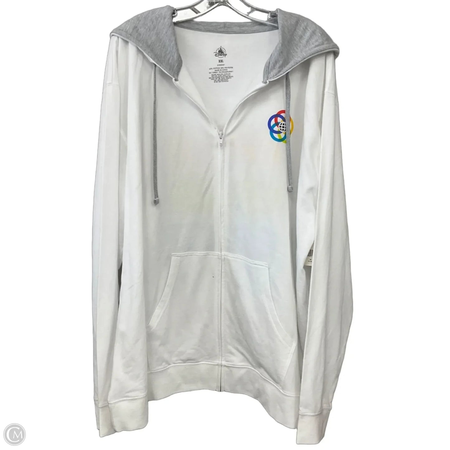 Jacket Fleece By Disney In White, Size: Xxl