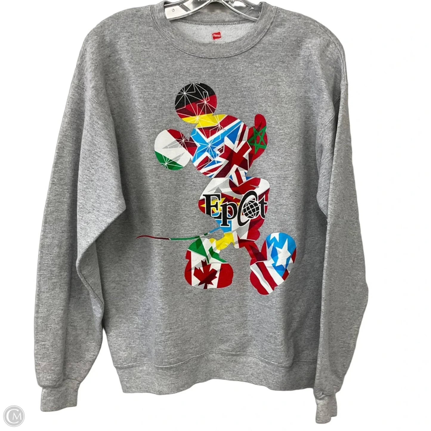 Sweatshirt Crewneck By Hanes In Grey, Size: M