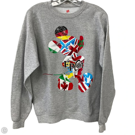 Sweatshirt Crewneck By Hanes In Grey, Size: M