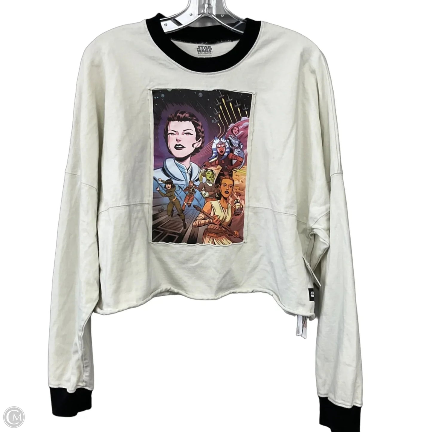 Top Long Sleeve By Clothes Mentor In Cream, Size: L