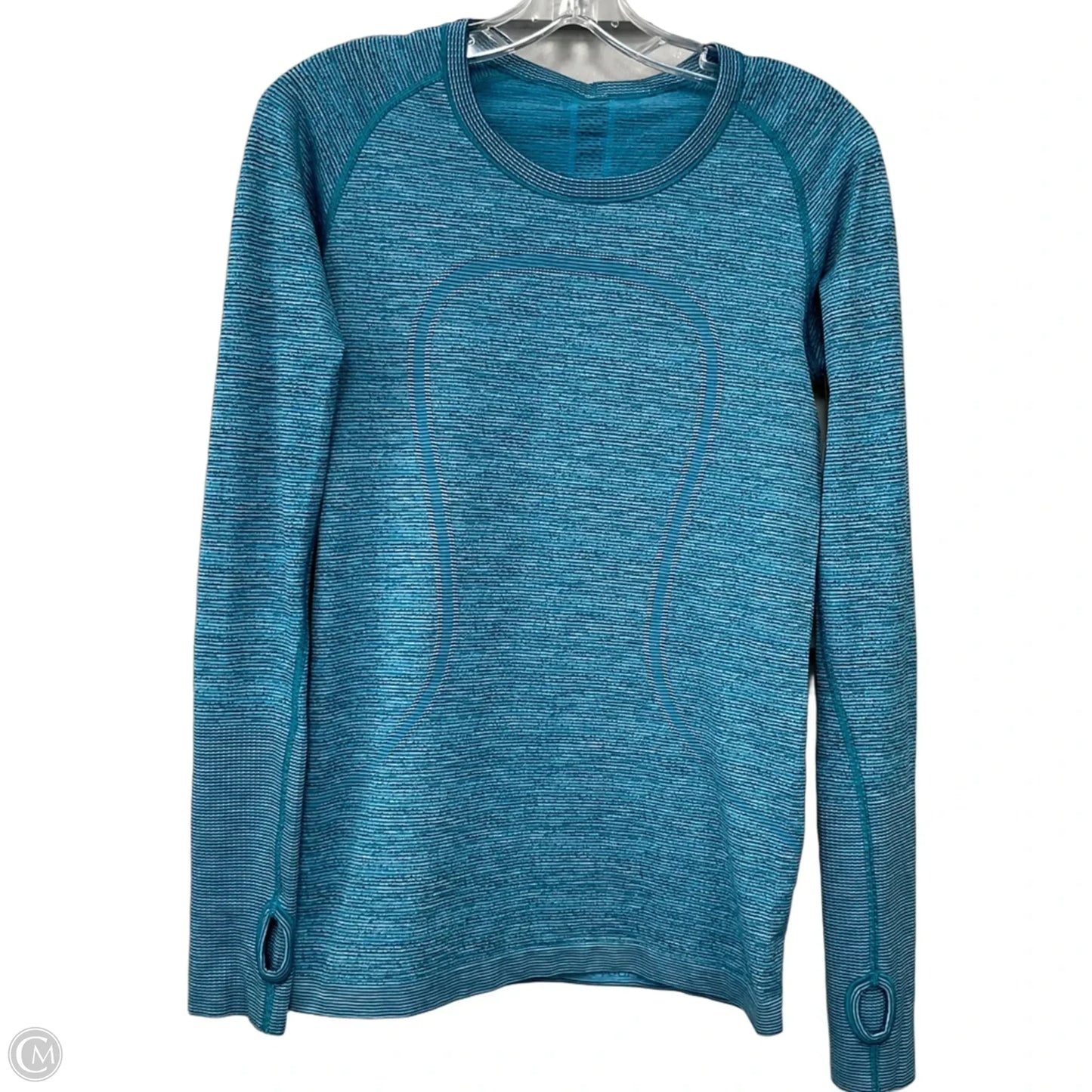 Athletic Top Long Sleeve Crewneck By Lululemon In Blue, Size: 8