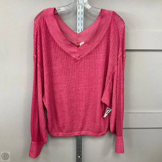 Top Long Sleeve By We The Free In Pink, Size: S