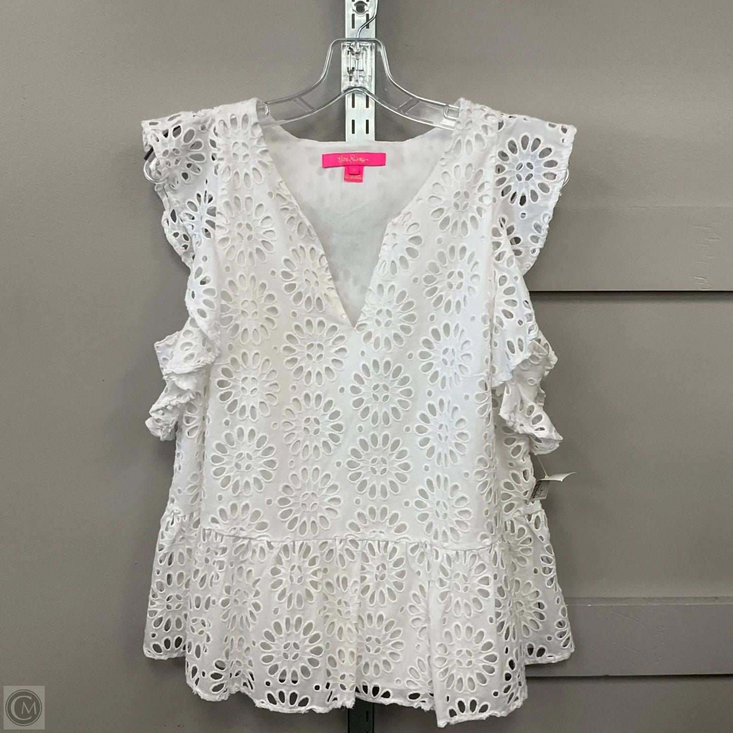 Top Sleeveless Designer By Lilly Pulitzer In White, Size: 6