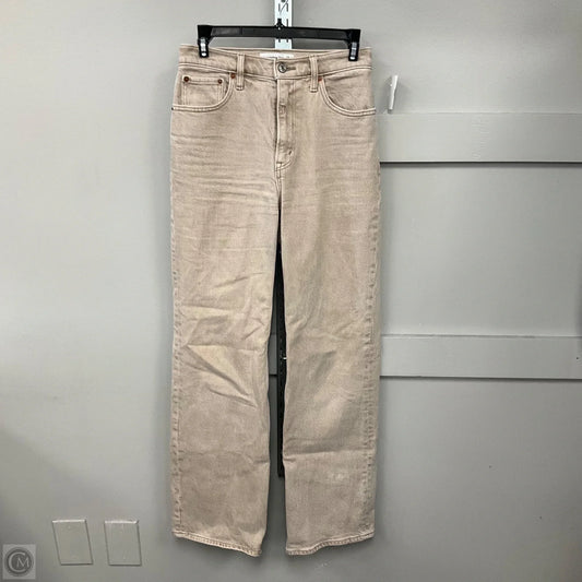 Jeans Straight By Abercrombie And Fitch In Tan Denim, Size: 00