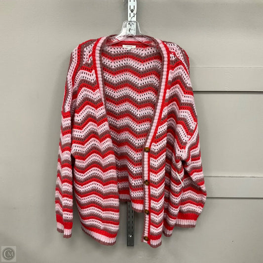 Cardigan By Maurices In Pink & Red, Size: 3x