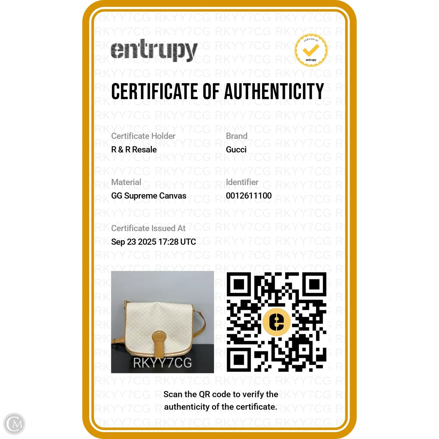 Crossbody Luxury Designer By Gucci, Size: Medium