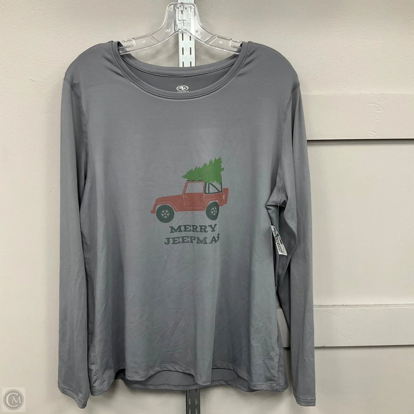Top Long Sleeve By Athletic Works In Grey, Size: Xl