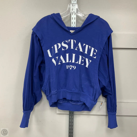 Sweatshirt Hoodie By Pilcro In Blue, Size: M