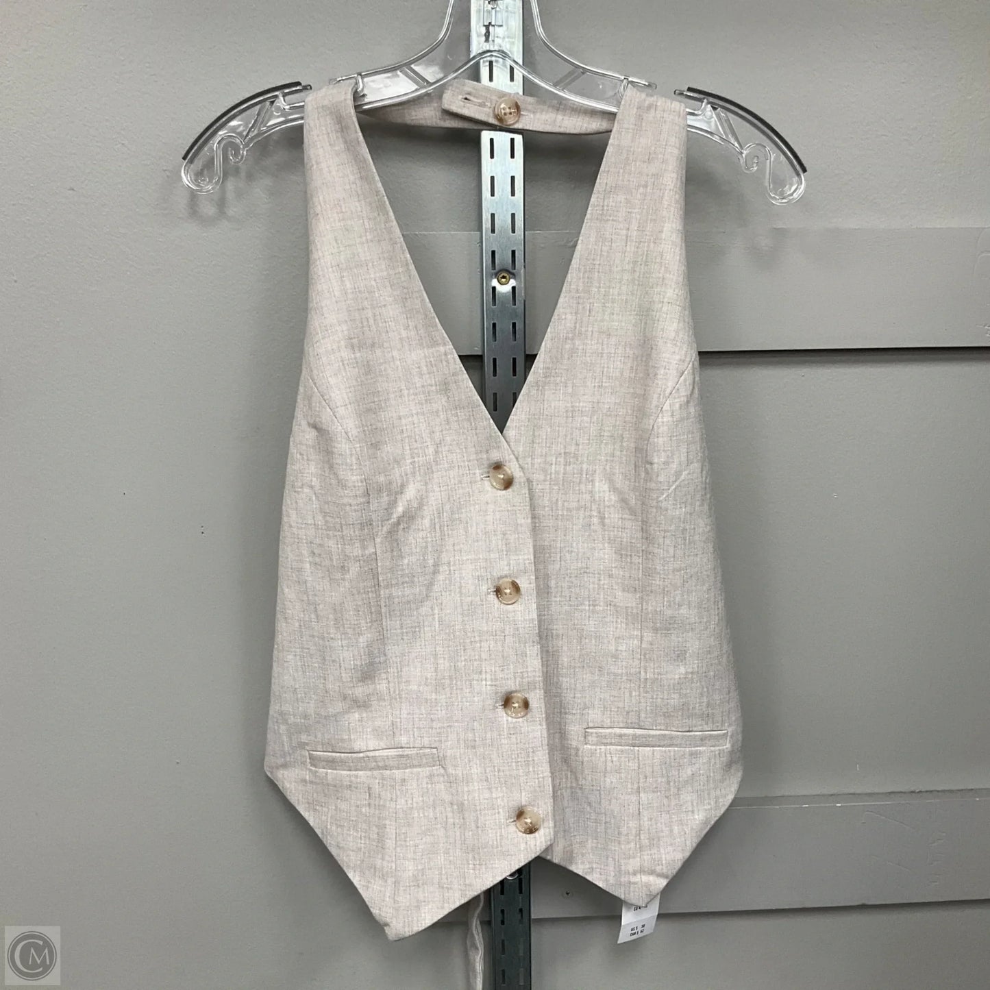 Vest Other By Abercrombie And Fitch In Cream, Size: L