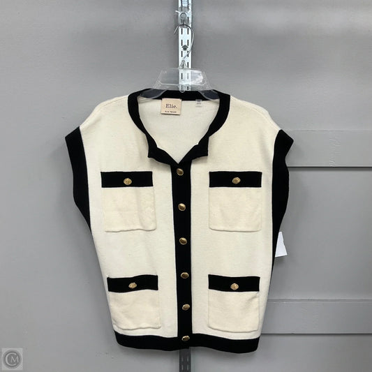 Cardigan By Elie Tahari In Black & Tan, Size: M