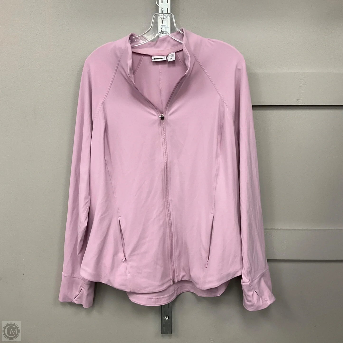 Athletic Jacket By Athleta In Pink, Size: 2x