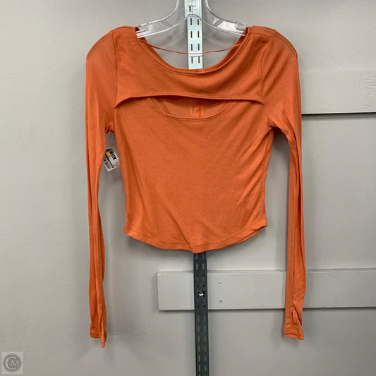 Top Long Sleeve By Free People In Orange, Size: Xs