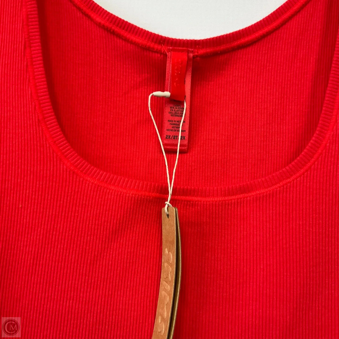 Top Sleeveless By Skims In Red, Size: 2x