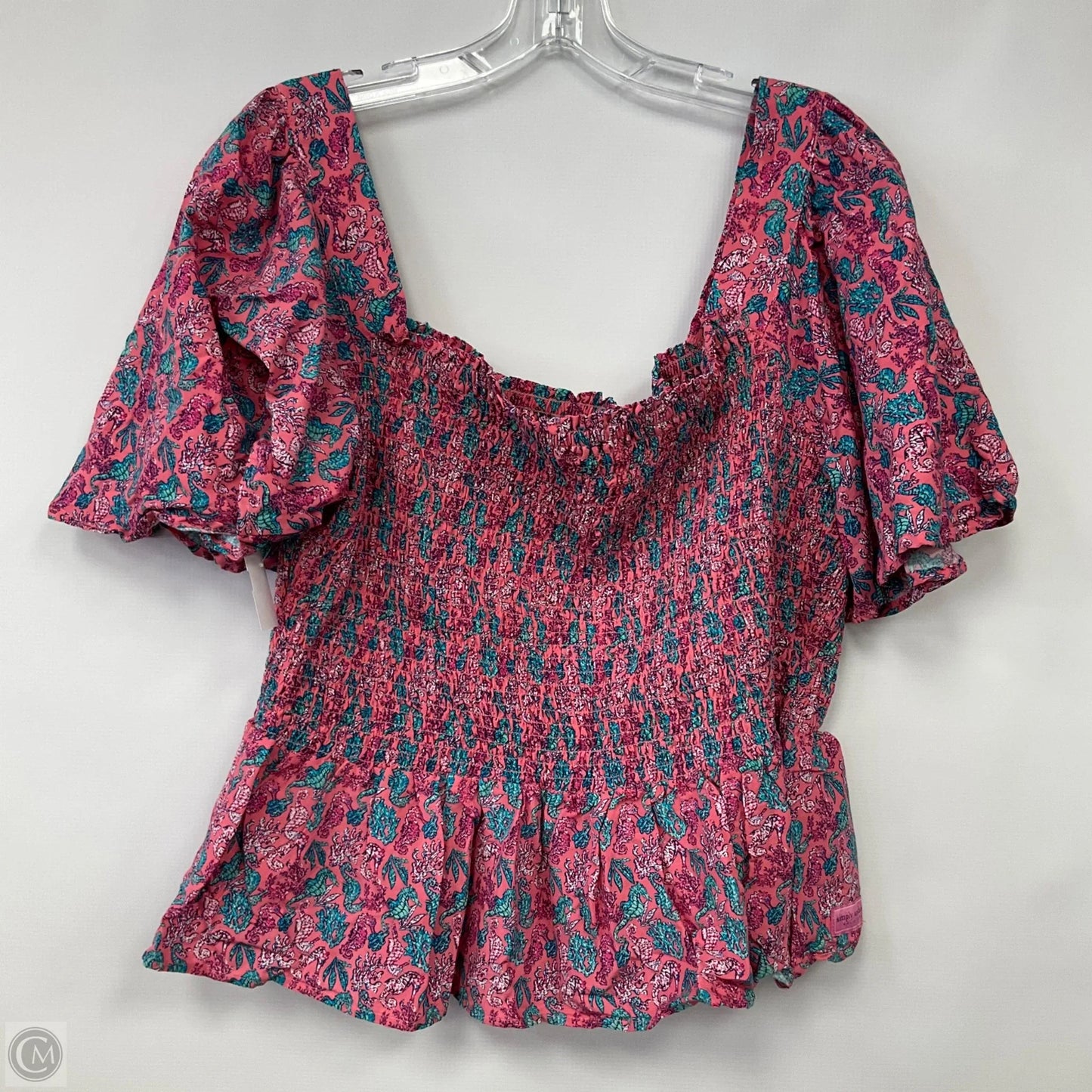 Top Short Sleeve By Simply Southern In Pink, Size: Xl