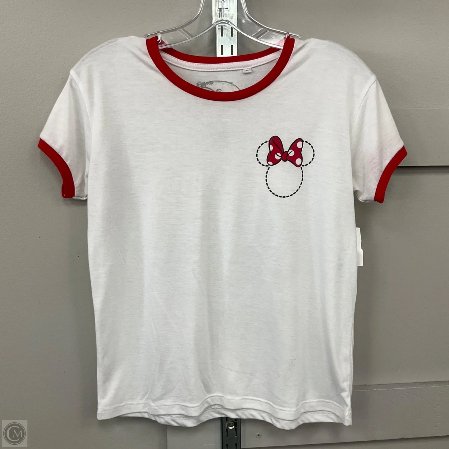 Top Short Sleeve By Disney Store In White, Size: L