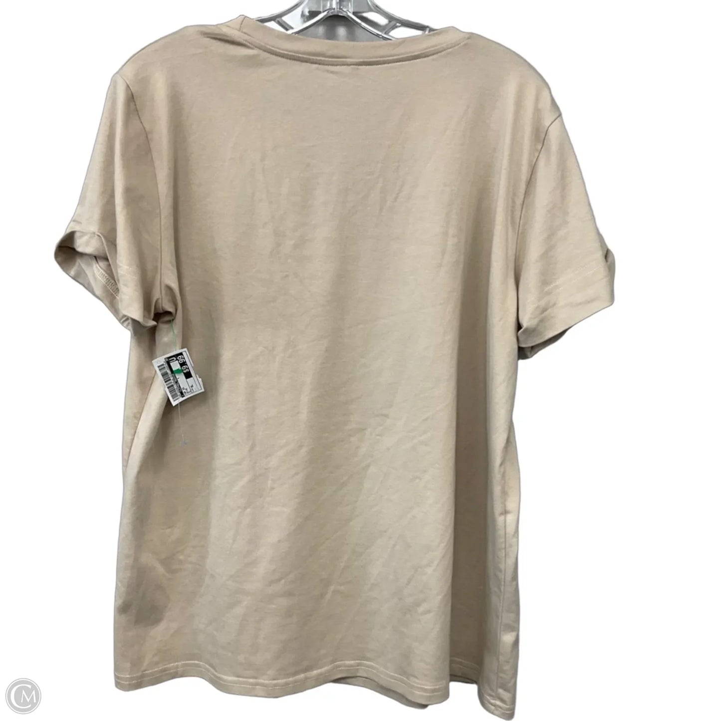Top Short Sleeve By Clothes Mentor In Beige, Size: Xl
