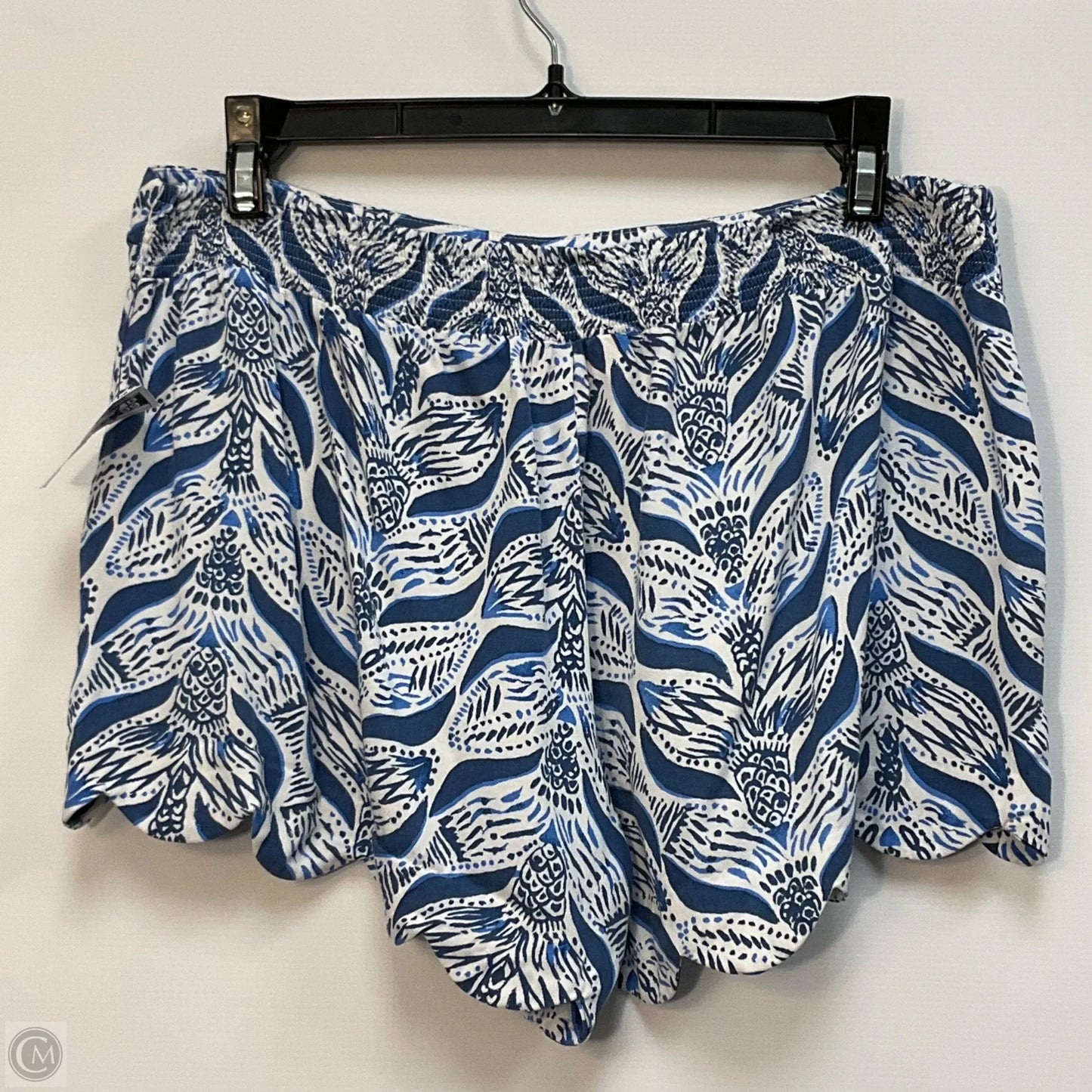 Shorts Designer By Lilly Pulitzer In Blue & White, Size: M