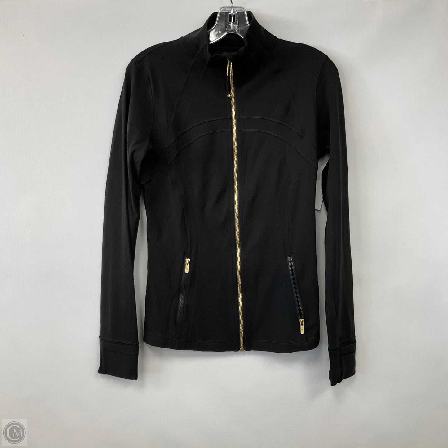 Athletic Jacket By Lululemon In Black, Size: 10