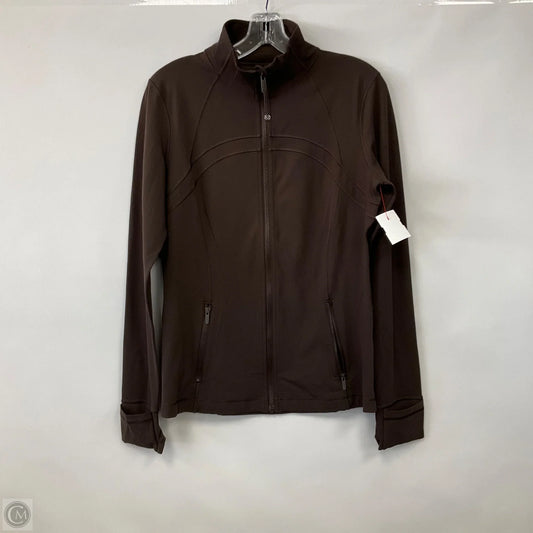 Athletic Jacket By Lululemon In Brown, Size: 12