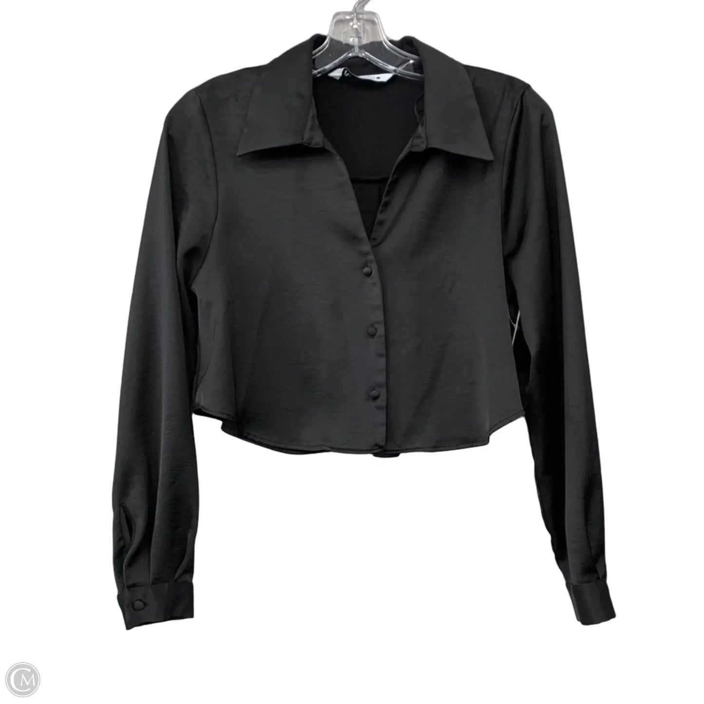 Blouse Long Sleeve By Zara In Black, Size: S