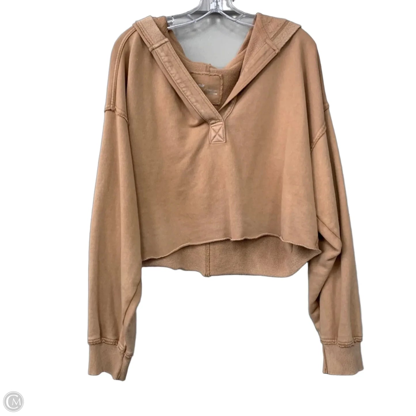 Sweatshirt Hoodie By Aerie In Brown, Size: L