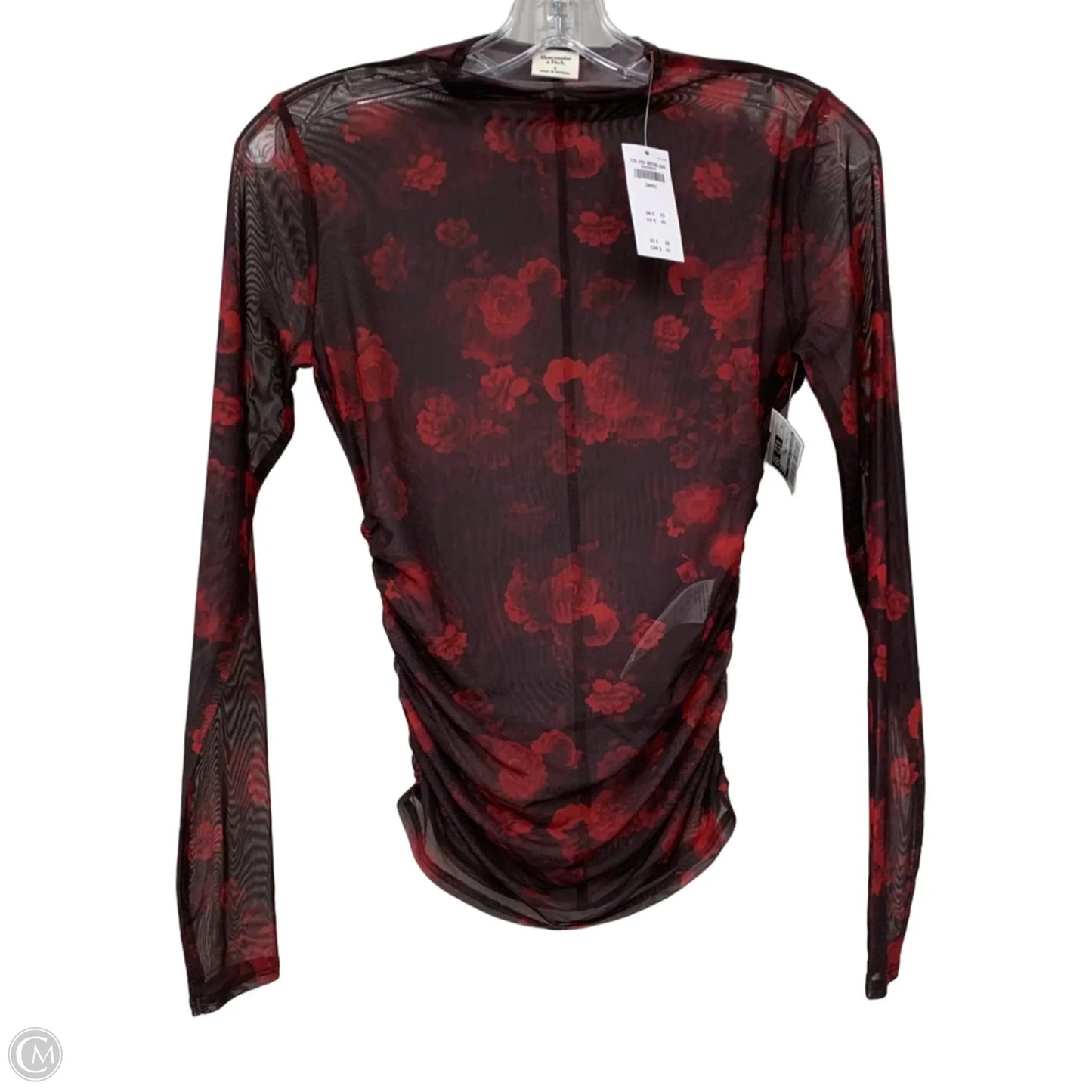 Top Long Sleeve By Abercrombie And Fitch In Floral Print, Size: S