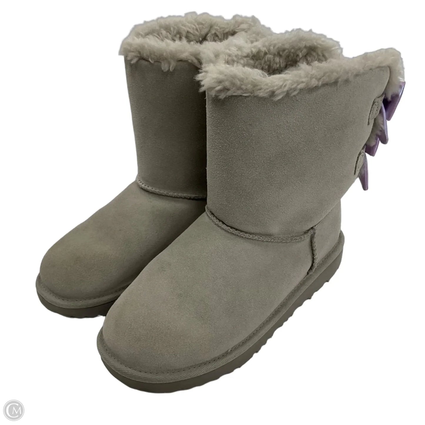 Boots Designer By Ugg In Grey & Purple, Size: 7