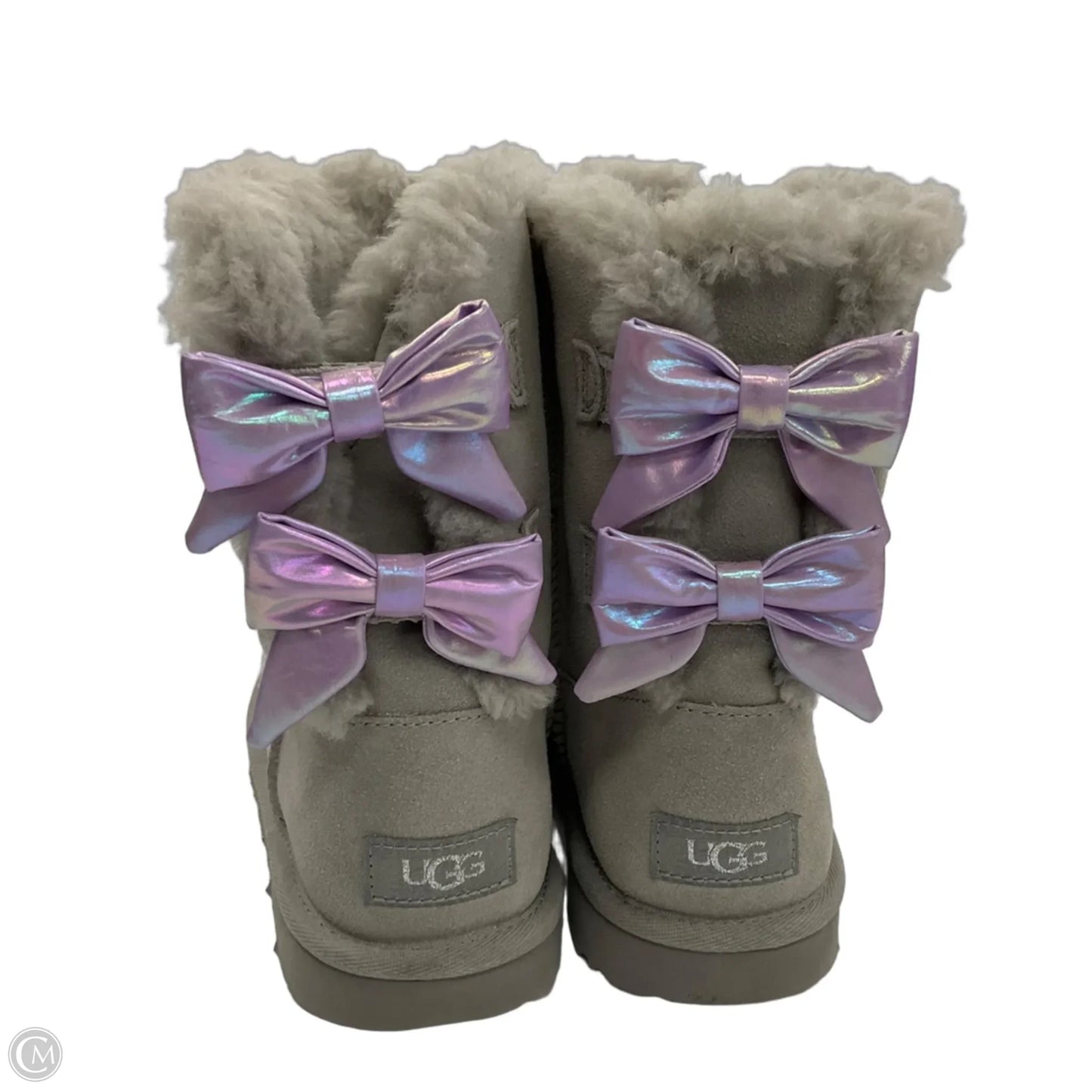 Boots Designer By Ugg In Grey & Purple, Size: 7