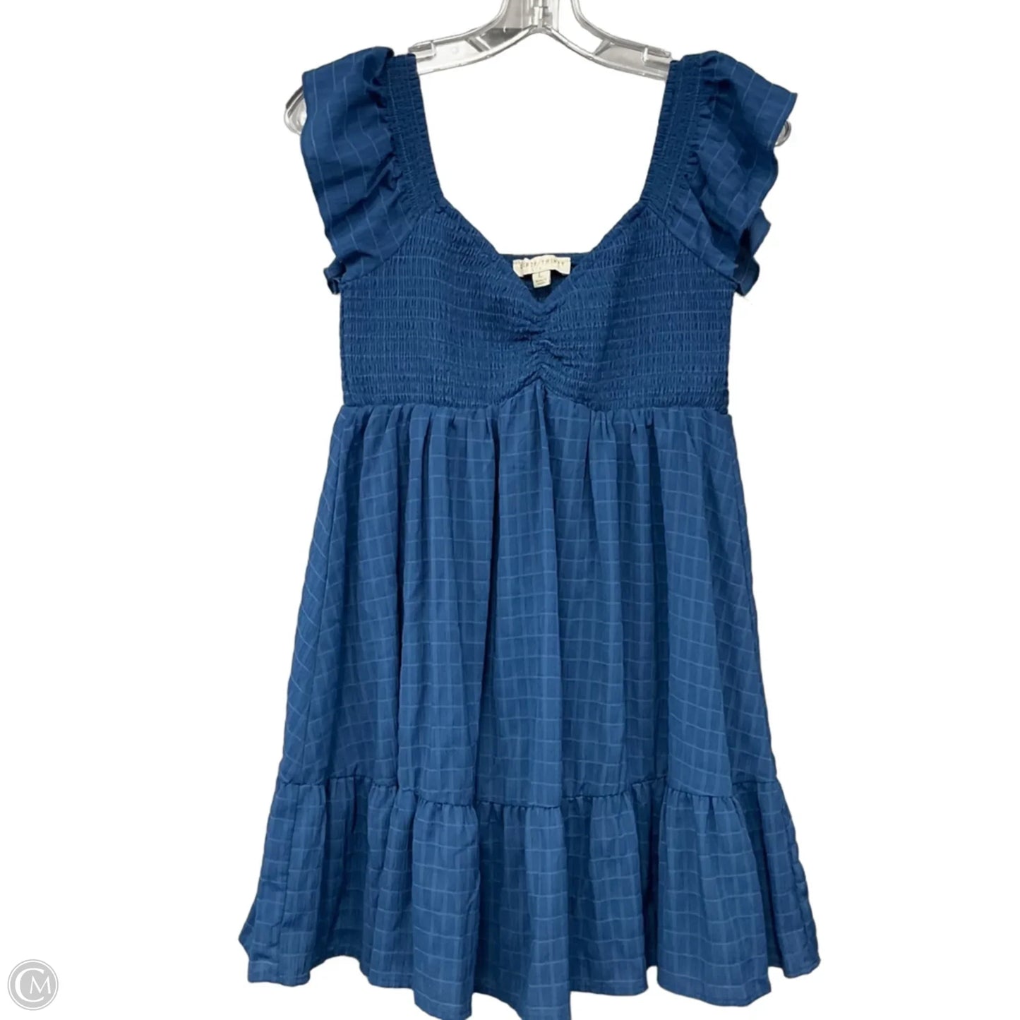 Dress Casual Short By Clothes Mentor In Blue, Size: L