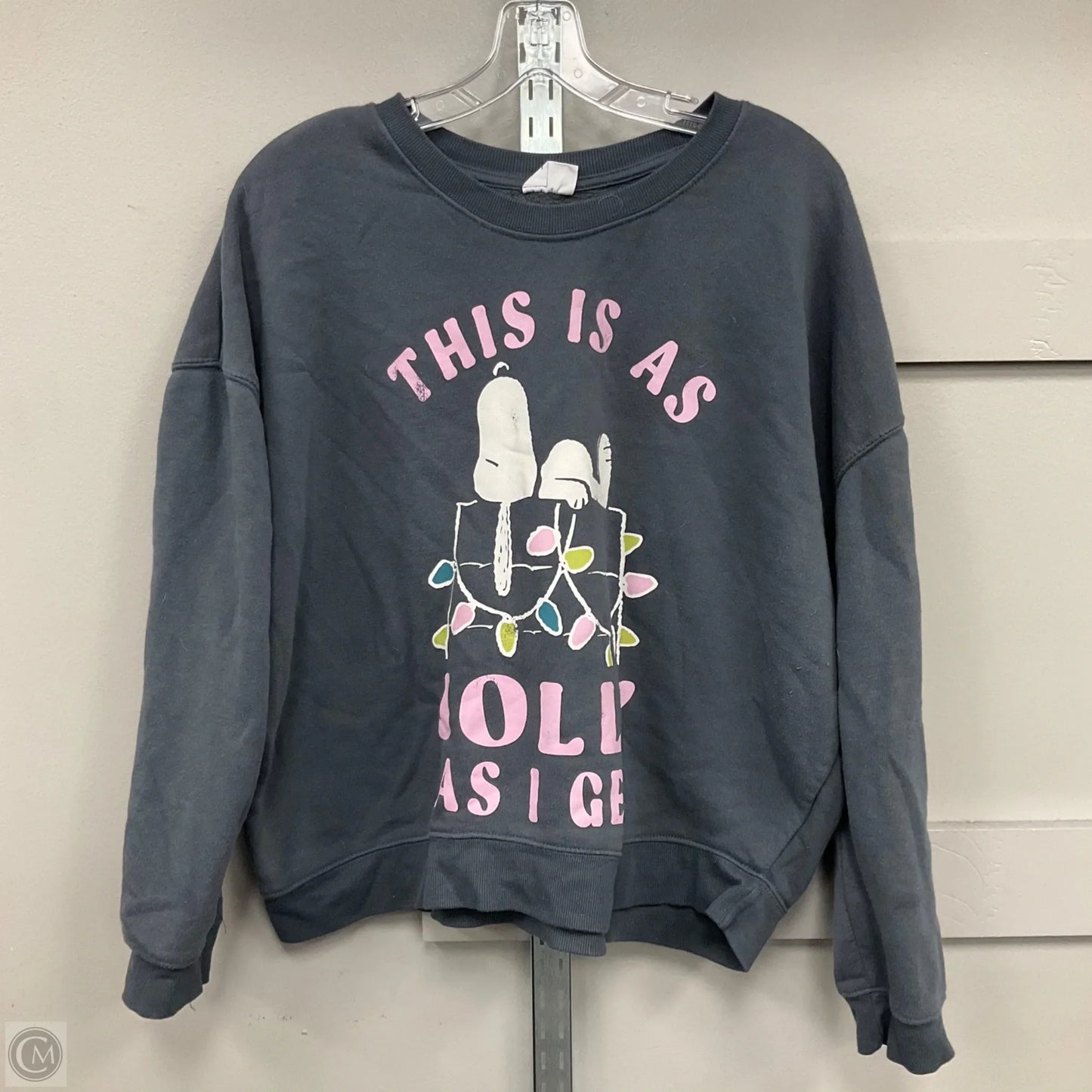 Sweatshirt Crewneck By Disney Store In Grey, Size: Xxl