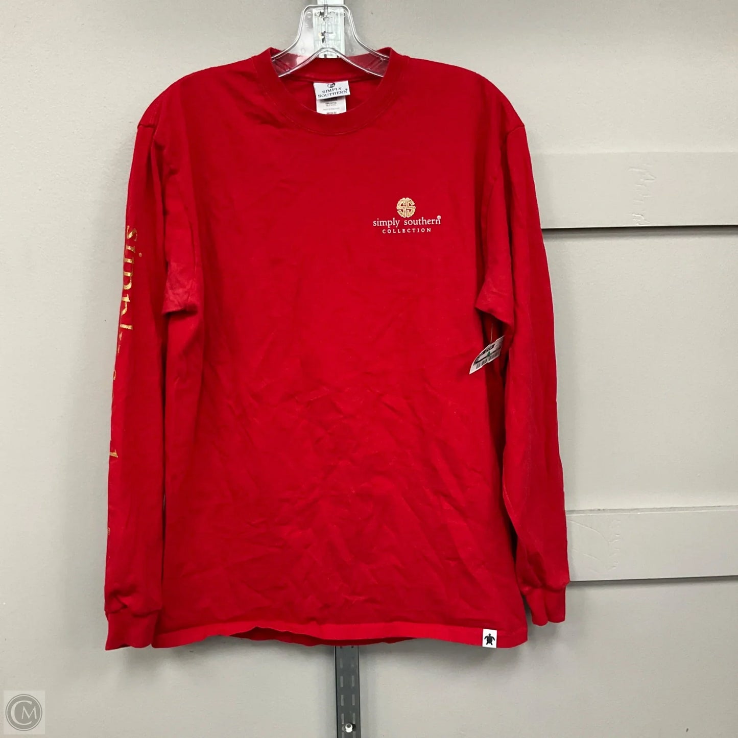 Top Long Sleeve By Simply Southern In Red, Size: M