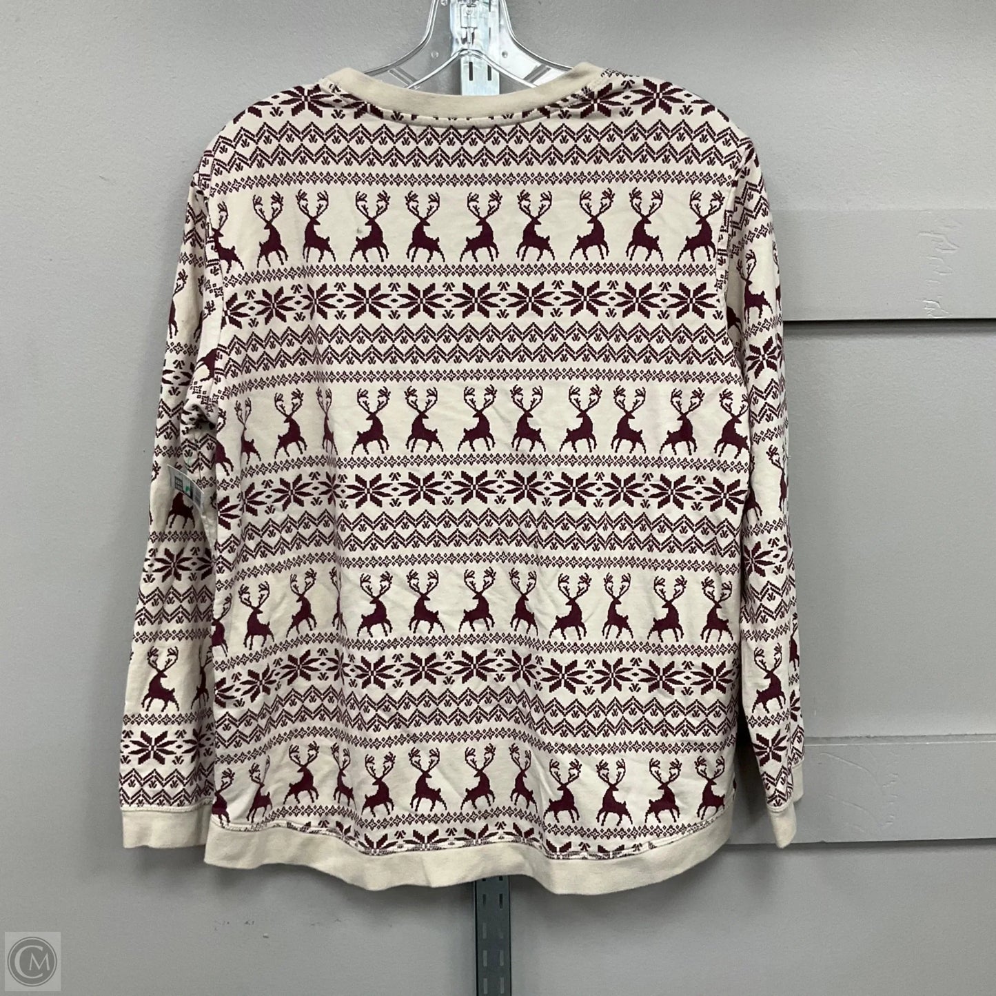 Top Long Sleeve By Forever 21 In Cream, Size: M